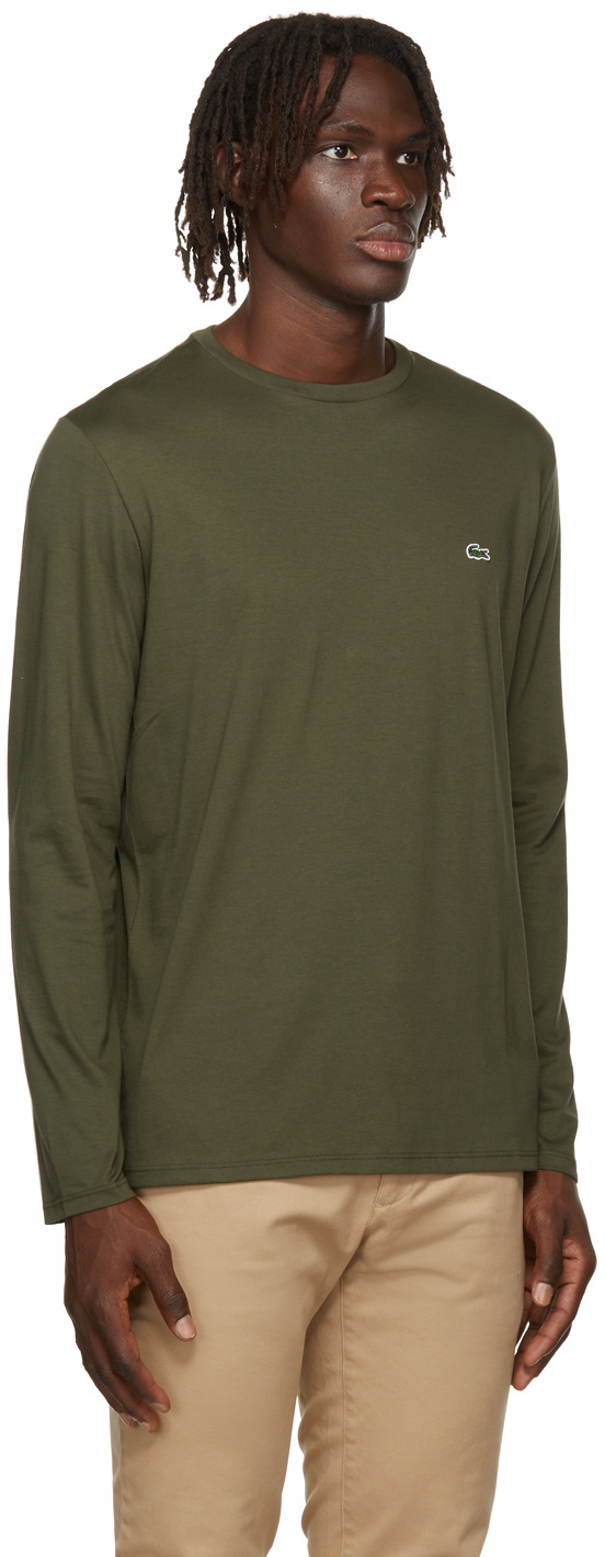 Lacoste Green Pima Cotton Sleeve T-Shirt Lacoste