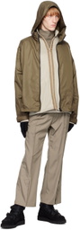 meanswhile Taupe Ice Touch Overwrap Jacket