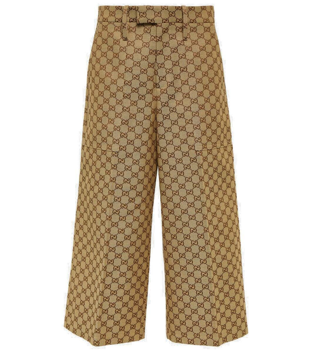 パンツ GUCCI WHITE POLYESTER BLEND PANT Gucci Pants with logo | Women's Clothing | Vitkac