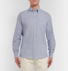 Richard James - Button-Down Collar Striped Cotton Shirt - Blue