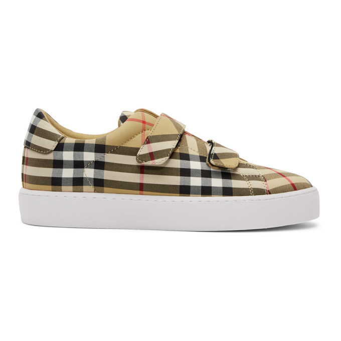 Photo: Burberry Beige Alexandra Check Sneakers