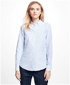 Brooks Brothers Women's Non-Iron Tailored-Fit Supima Cotton Dress Shirt | Light Blue