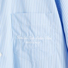 Sporty & Rich Hotel du Cap Cursive Oversized Shirt in Blue/White Thin Stripe White