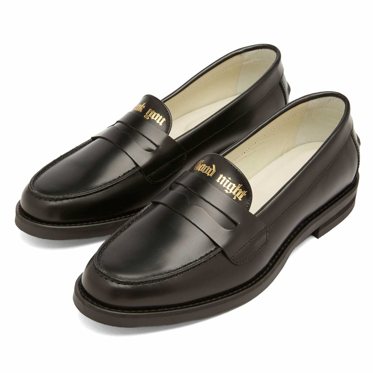 Duke + Dexter Women's Wilde Thank You, Good Night Penny Loafer in Black