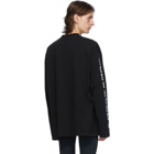 VETEMENTS Black Gothic Font Long Sleeve T-Shirt