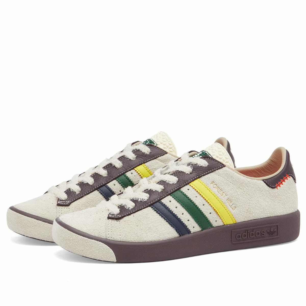 Adidas x Brain Dead Forest Hills Sneaker in Crew White/Night Red