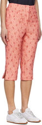 GANNI Pink Shibori Organza Capri Trousers