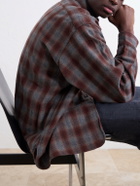 Kaptain Sunshine - Checked Wool and Alpaca-Blend Shirt - Red