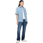 Givenchy Blue Couture Seam Denim Shirt