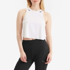 Nike Women's Aeroswift Tank Top in White/Black