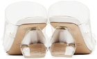 Simone Rocha Transparent & White Beaded Perspex Heeled Sandals