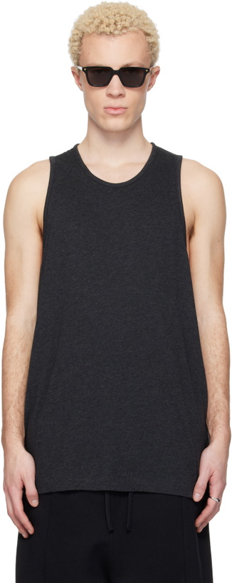 Photo: Fear of God ESSENTIALS Gray Signature Essential Tank Top