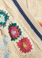 Free People Clear Skies Intarsia Cotton-blend Cardigan Multicoloured