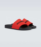 Balenciaga - Rubber pool slides with logo