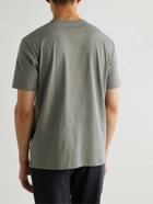 Mr P. - Embroidered Cotton-Jersey T-Shirt - Gray