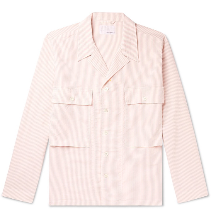 Photo: NANAMICA - Camp-Collar Striped Cotton-Blend CORDURA Oxford Shirt - Pink
