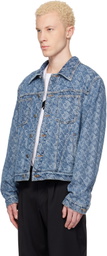 Lanvin Blue Lunar Year Jacquard Denim Jacket