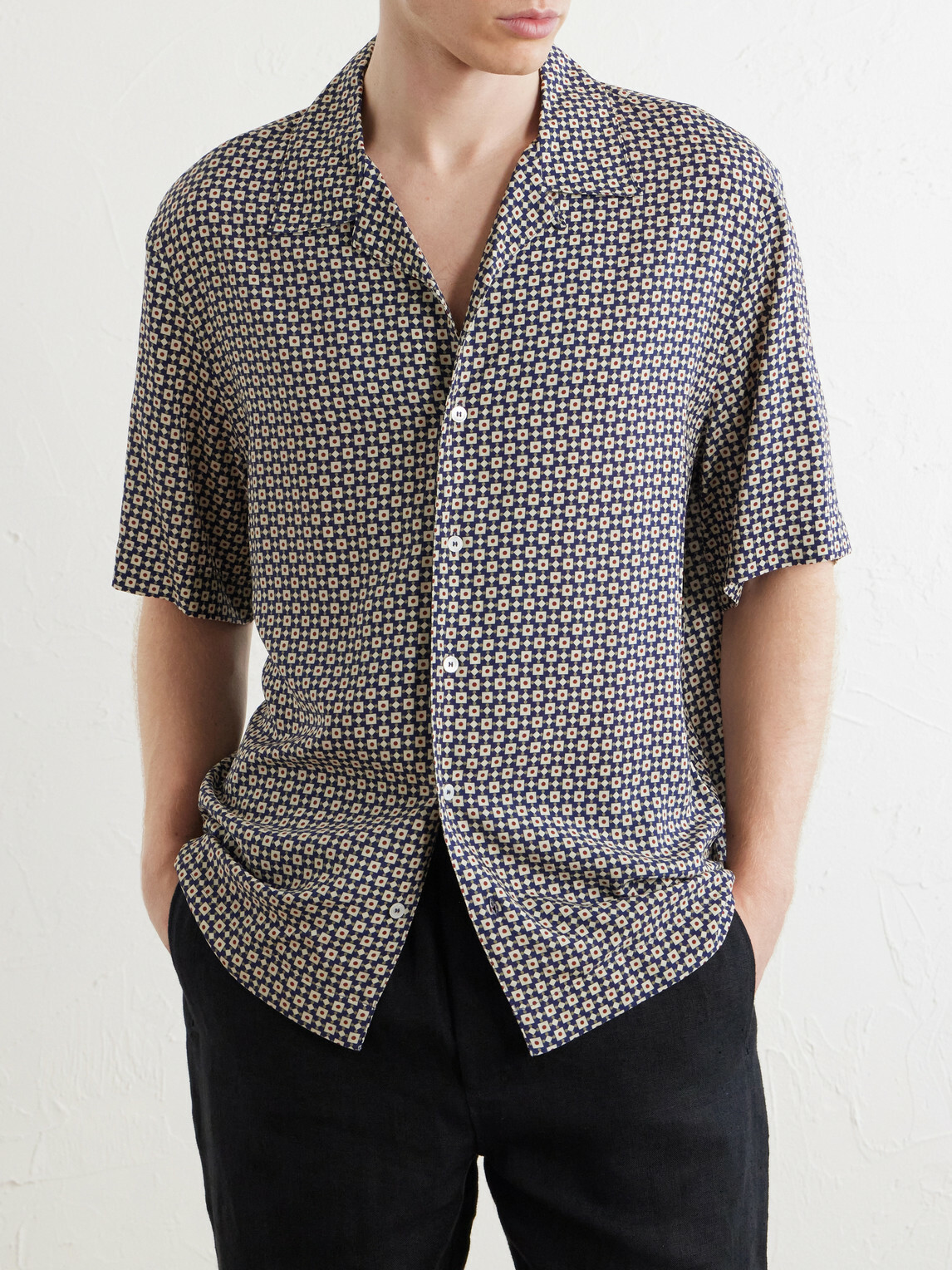 A.P.C. - Bennet Printed Crepe de Chine Shirt - Blue