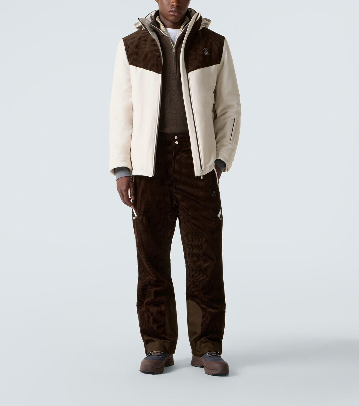 Brunello Cucinelli Cashmere and cotton-blend half-zip sweatshirt