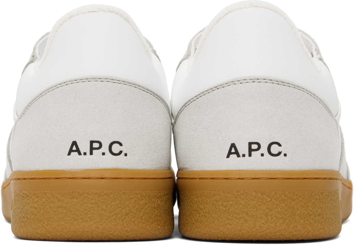 A.P.C. White & Gray Plain Sneakers A.P.C.