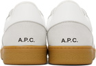 A.P.C. White & Gray Plain Sneakers