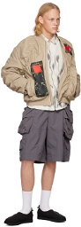A-COLD-WALL* Taupe Cubist Bomber Jacket
