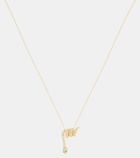 Ileana Makri Convolute Snake 18kt gold necklace with gemstones