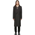 Comme des Garcons Homme Plus Black Twill Double-Breasted Coat