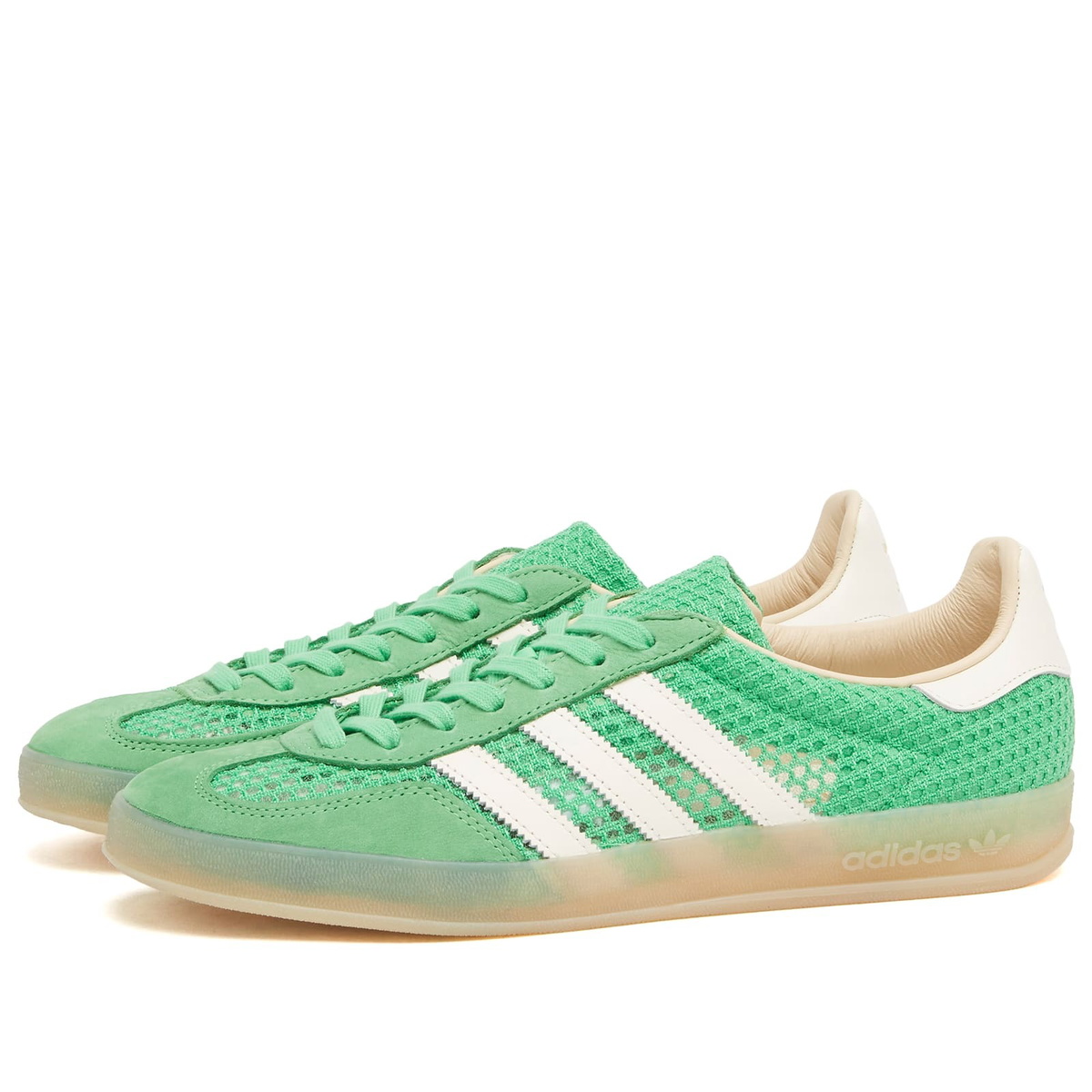 Adidas Gazelle Indoor Sneaker in Energy Green/Off White/Beige