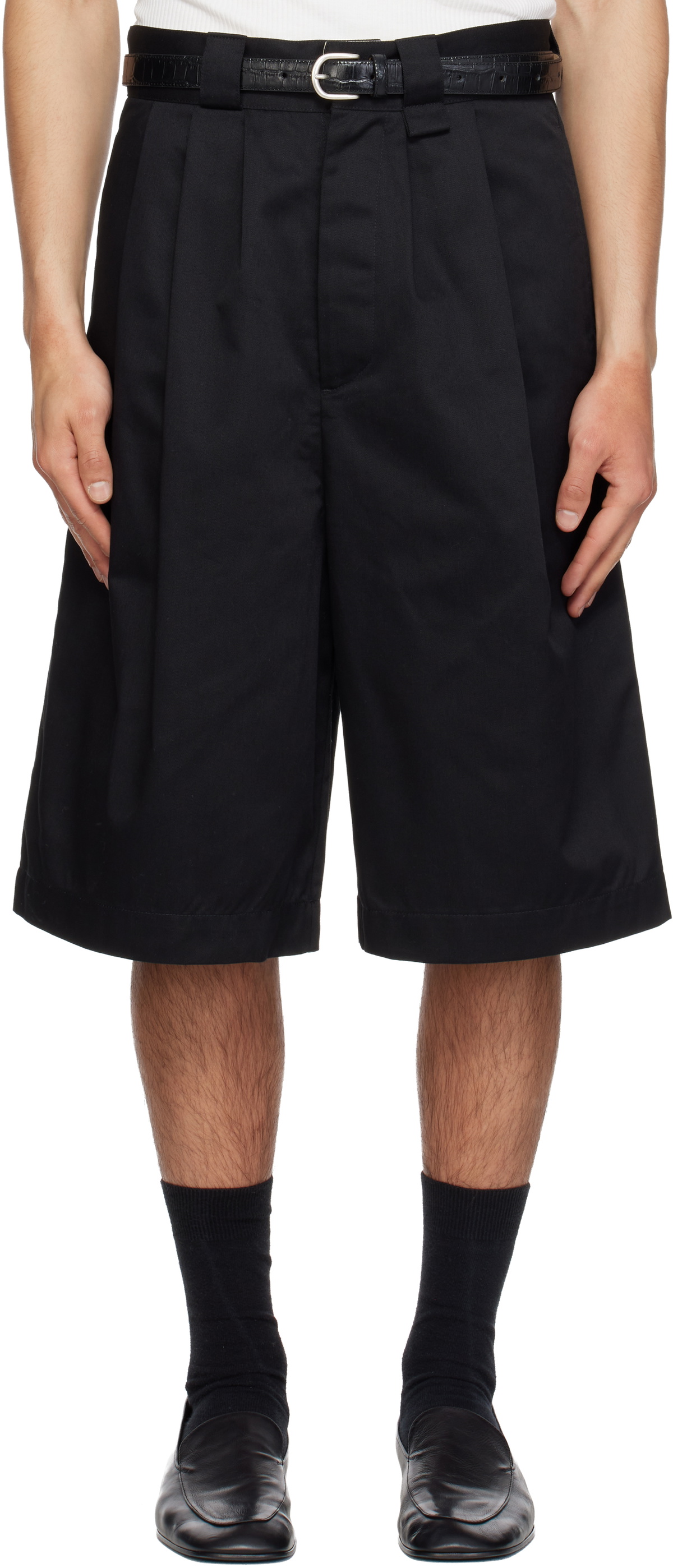 WILLY CHAVARRIA Black Borracho Shorts