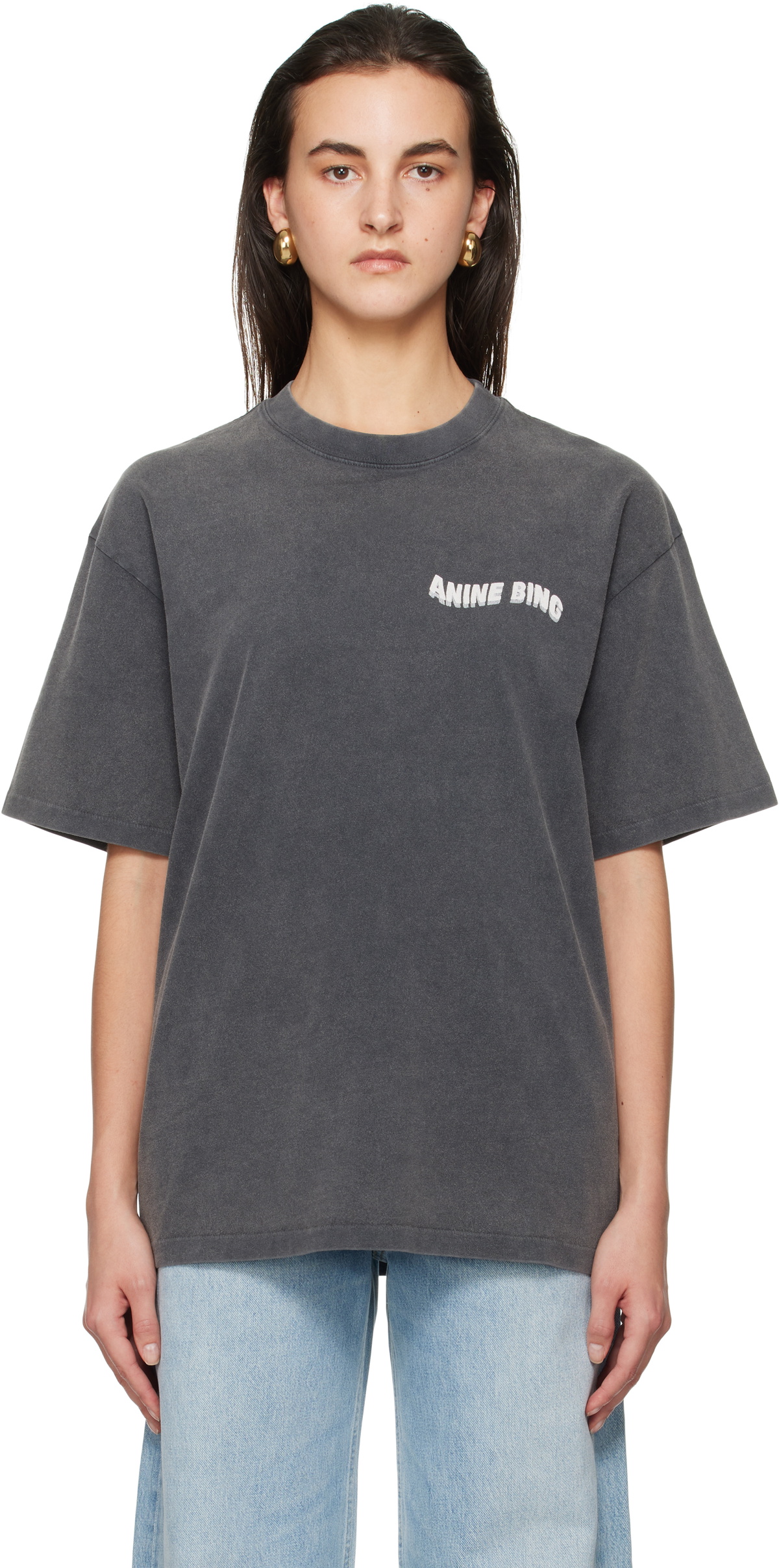 Anniebing T シャツ XS ANINE BING Kate Moss Avi Tee | Shopbop