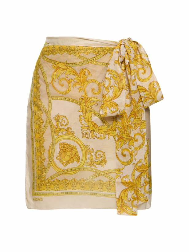 Photo: VERSACE Printed Cotton & Silk Sarong