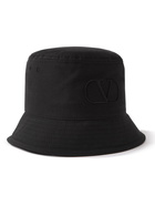 Valentino - Valentino Garavani Logo-Embroidered Cotton-Twill Bucket Hat - Black