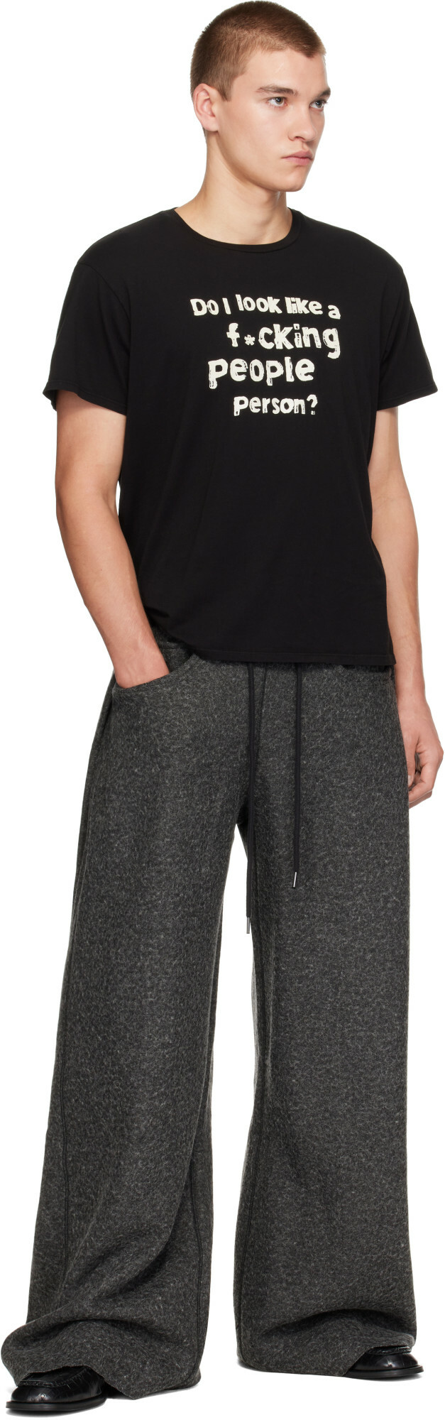 R13 Gray Side Pleat Sweatpants