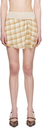 JUNEYEN Tan Layered Miniskirt