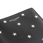 Saint Laurent Silver Star East West Billfold Wallet