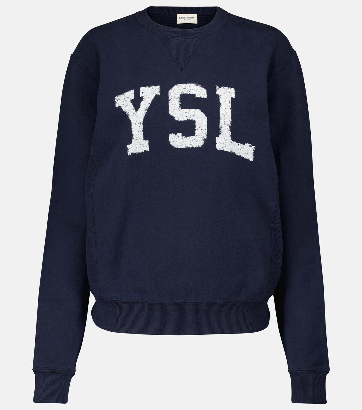YSL YVES SAINT LAURENT ネイビー ロゴスウェット