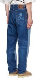 mastermind JAPAN Blue & Navy D-Ring Jeans