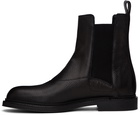 Emporio Armani Black Paneled Chelsea Boots