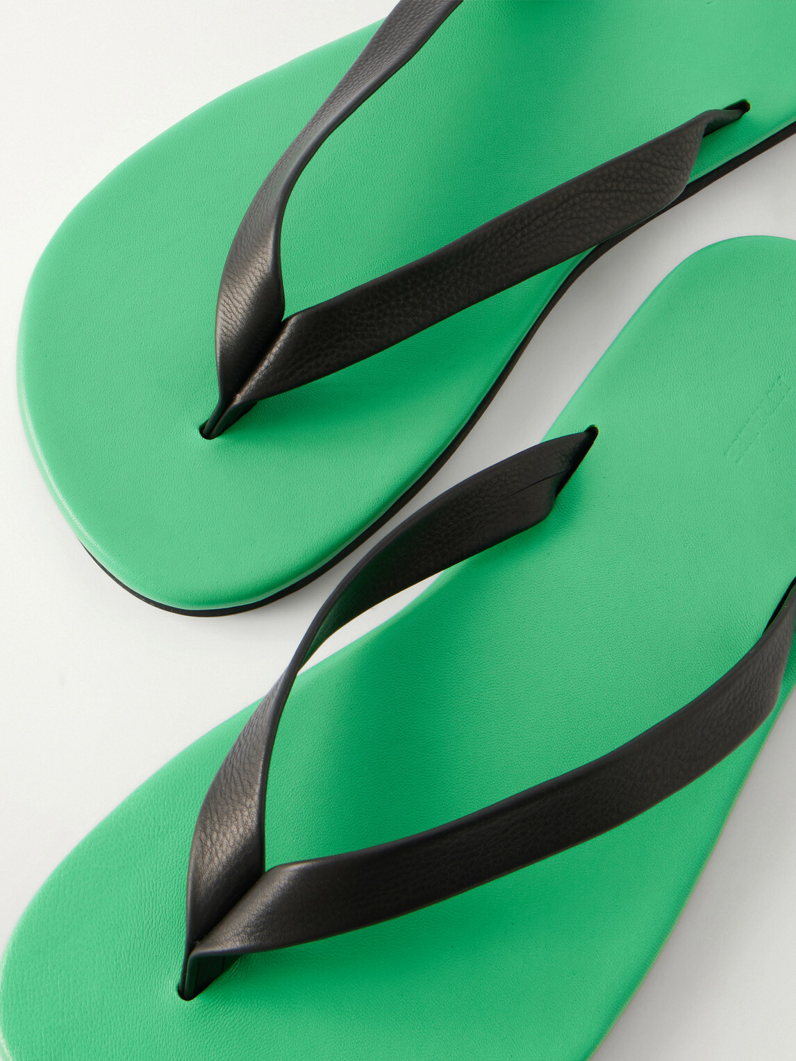 Auralee - Leather Flip-Flops - Green
