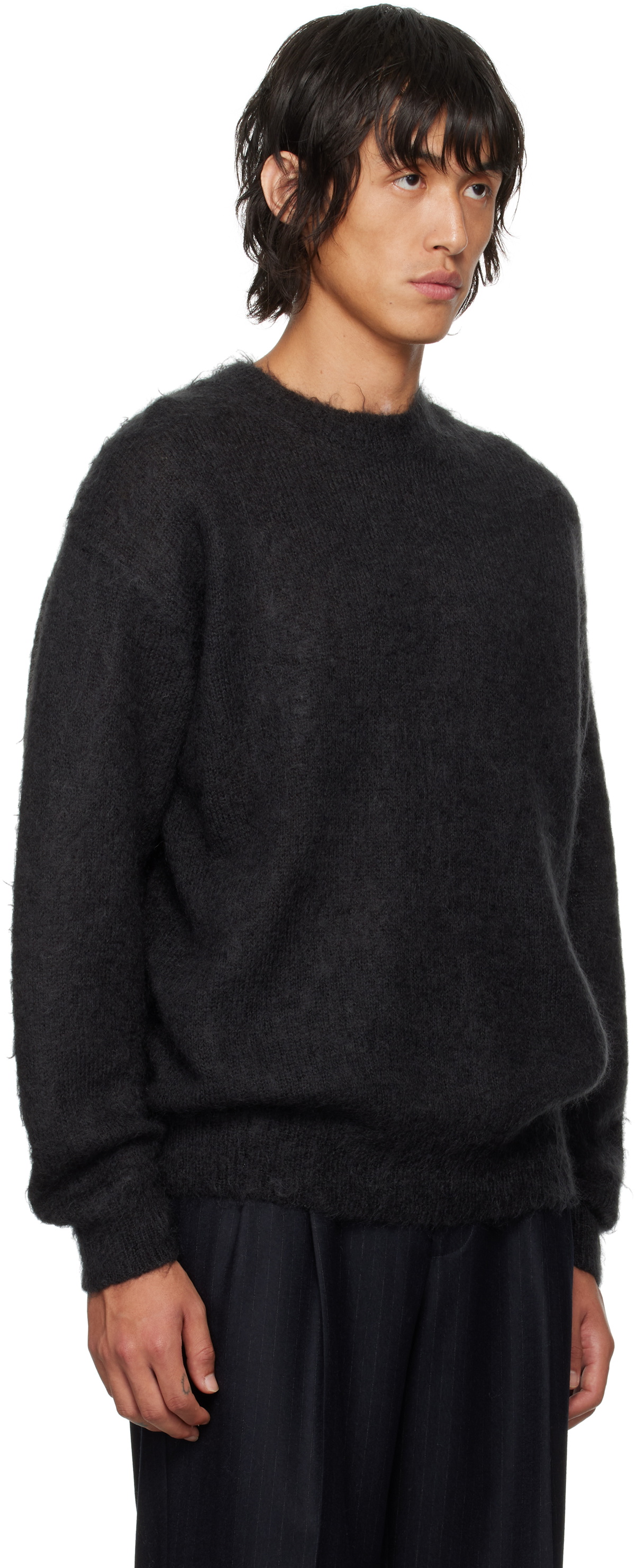 【超希少】AURALEE WOOL KID MOHAIR GABARDINE Pink Super Kid Mohair Sweater by AURALEE on Sale