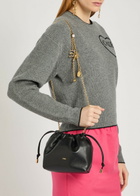 Chloe Icon Charm-embellished Drawstring Leather Pouch - Black - One Size