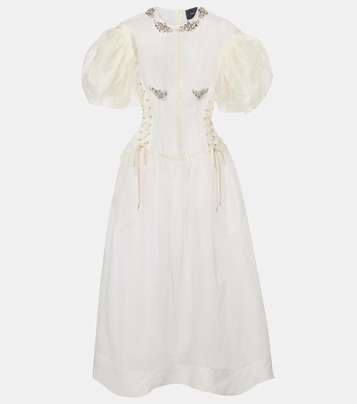 Simone Rocha Embellished silk corset gown Simone Rocha