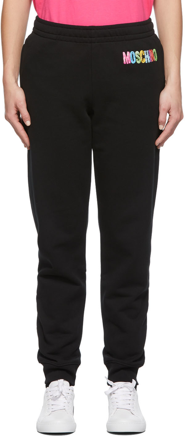 Moschino Black Cotton Casual Pants