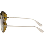 Bottega Veneta Khaki Classic Aviator Sunglasses