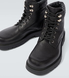 Bottega Veneta Haddock leather combat boots