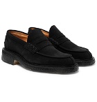 Tricker's - James Suede Penny Loafers - Black