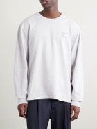 Aimé Leon Dore - Dove Logo-Print Cotton-Jersey Sweater - Gray