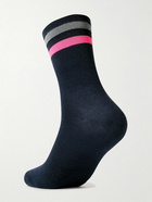 Rapha - Brevet Reflective-Trimmed Stretch-Knit Socks - Blue