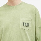 thisisneverthat Men's That Pocket Long Sleeve T-Shirt in Olive